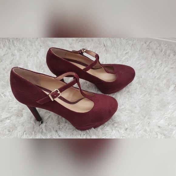 Gianni Bini maroon heels, size 6.5M - Picture 1 of 7